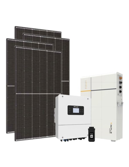 Monofase: vendita all'ingrosso Kit fotovoltaico monofase 3800W inverter Solax Power 3kW LV batteria al litio TP-LD53 5.3KWh