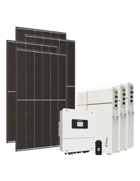 Monofase: vendita all'ingrosso Kit fotovoltaico monofase 6300W inverter Solax Power 6kW LV batteria al litio TP-LD53 15.9KWh