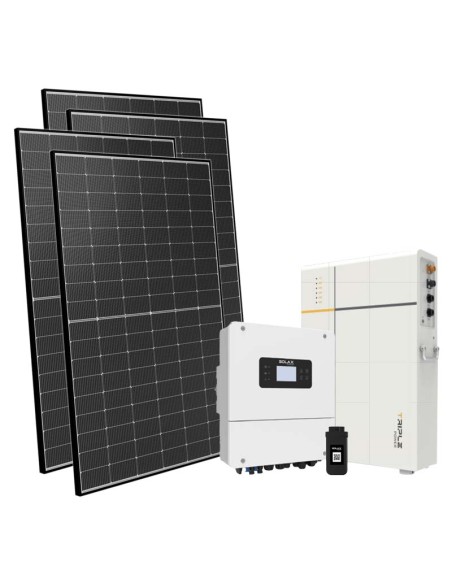 Monofase: vendita all'ingrosso Kit fotovoltaico monofase 5280W inverter Solax Power 5kW LV batteria al litio TP-LD53 5.3kWh