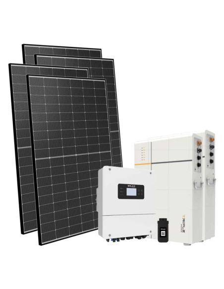 Monofase: vendita all'ingrosso Kit fotovoltaico monofase 5280W inverter Solax Power 5kW LV batteria al litio TP-LD53 10.6kWh