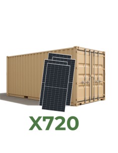Container of 720 Eging 585W WEEE bifacial photovoltaic modules and transport included