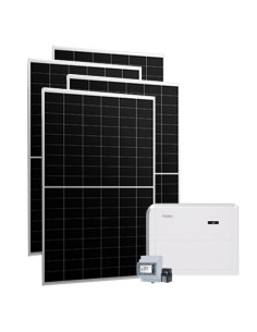 Monofase: vendita all'ingrosso Kit fotovoltaico monofase 6510W inverter 6kW Haier batteria al litio 8KWh