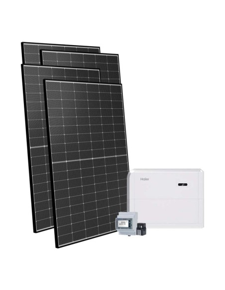 Monofase: vendita all'ingrosso Kit fotovoltaico monofase 6160W inverter 6kW Haier batteria al litio 8KWh