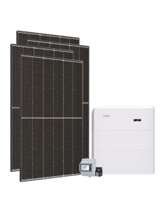 Monofase: vendita all'ingrosso Kit fotovoltaico monofase 6300W inverter 6kW Haier batteria al litio 16KWh