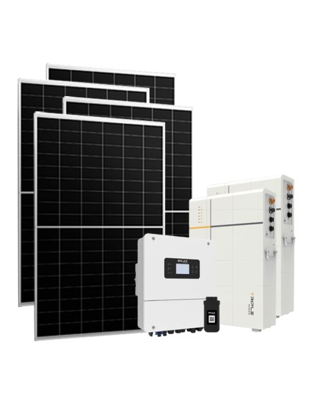 Monofase: vendita all'ingrosso Kit fotovoltaico monofase 4185W inverter Solax Power 3.7kW LV batteria al litio TP-LD53 10.6KWh