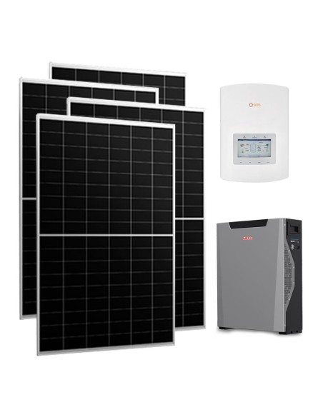 Single-phase photovoltaic kit 4650W 4.6kW Solis inverter Weco 5k3 XP 5.3kWh lithium battery