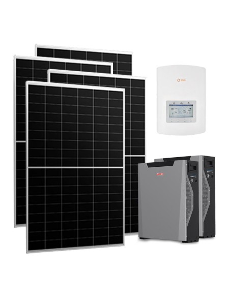 Single-phase photovoltaic kit 4650W 4.6kW Solis inverter Weco 5k3 XP 10.74kWh lithium battery