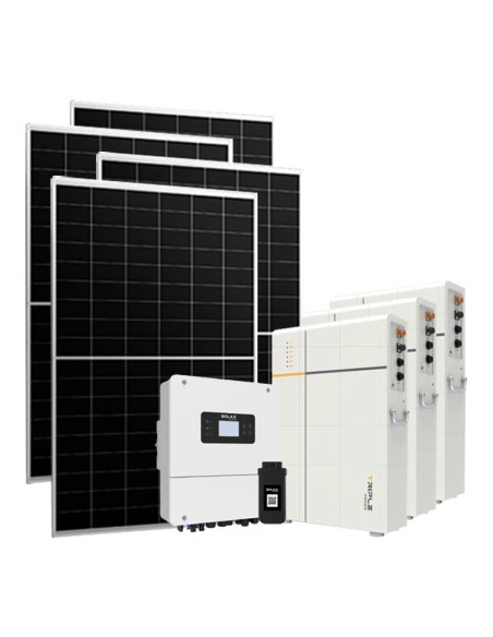Monofase: vendita all'ingrosso Kit fotovoltaico monofase 6510W inverter Solax Power 6kW LV batteria al litio TP-LD53 15.9KWh