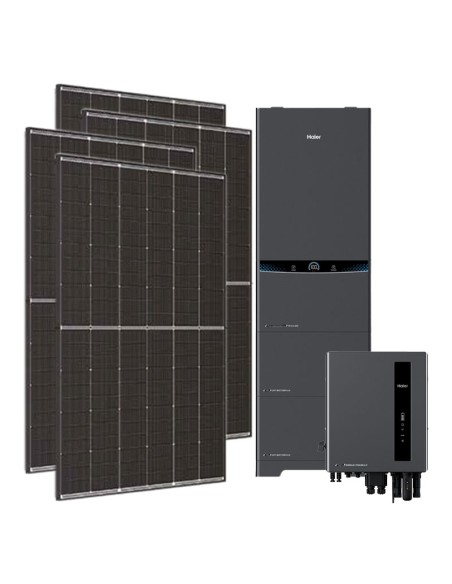 Monofase: vendita all'ingrosso Kit fotovoltaico monofase 3600W Haier LV inverter 3kW batteria al litio 5KWh