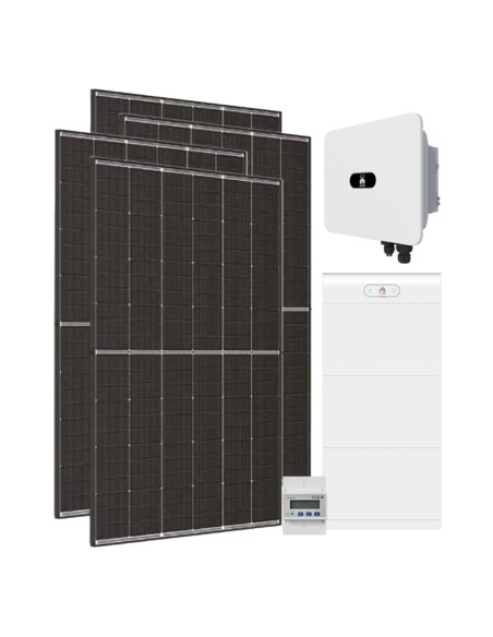 Trifase: vendita all'ingrosso Kit fotovoltaico trifase 15150W inverter 15kW MB0 Huawei batteria al litio 20.7kWh LUNA2000 BMS