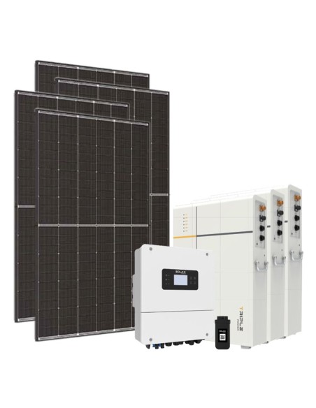 Monofase: vendita all'ingrosso Kit fotovoltaico monofase 6060W inverter Solax Power 6kW LV batteria al litio TP-LD53 15.9KWh