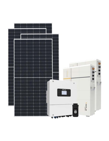 Single phase photovoltaic kit 4095W Solax Power 3.7kW LV inverter lithium battery TP-LD53 10.6KWh