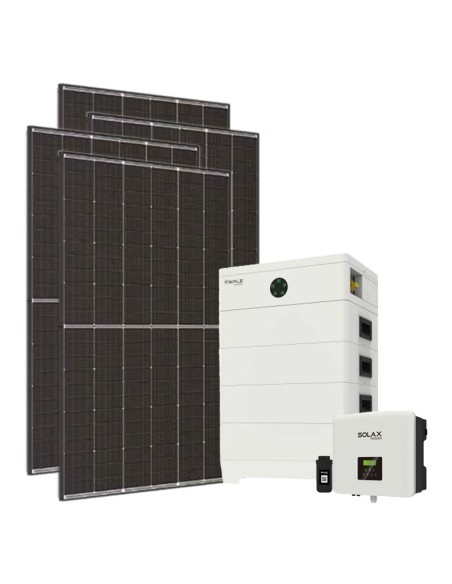 Monofase: vendita all'ingrosso Kit fotovoltaico monofase 8100W inverter Solax Power HYBRID-G4 7.5kW batteria al litio TP-HS36...