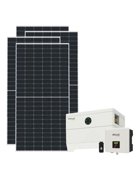 Monofase: vendita all'ingrosso Kit fotovoltaico monofase 8190W inverter Solax Power HYBRID-G4 7.5kW batteria al litio TP-HS36...