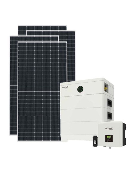 Monofase: vendita all'ingrosso Kit fotovoltaico monofase 8190W inverter Solax Power HYBRID-G4 7.5kW batteria al litio TP-HS36...