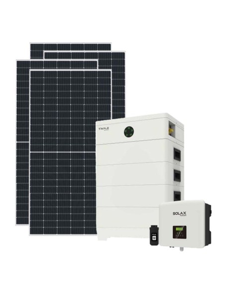 Monofase: vendita all'ingrosso Kit fotovoltaico monofase 8190W inverter Solax Power HYBRID-G4 7.5kW batteria al litio TP-HS36...