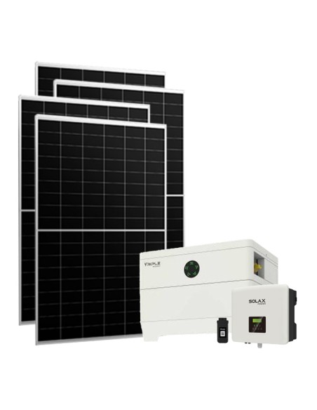 Monofase: vendita all'ingrosso Kit fotovoltaico monofase 8370W inverter Solax Power HYBRID-G4 7.5kW batteria al litio TP-HS36...
