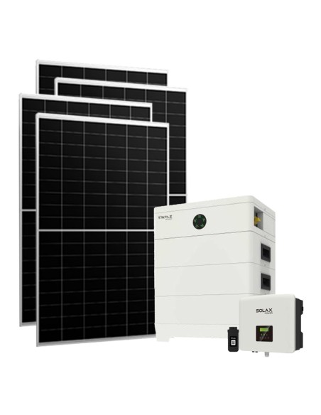 Monofase: vendita all'ingrosso Kit fotovoltaico monofase 8370W inverter Solax Power HYBRID-G4 7.5kW batteria al litio TP-HS36...
