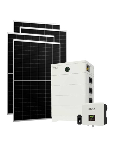 Monofase: vendita all'ingrosso Kit fotovoltaico monofase 8370W inverter Solax Power HYBRID-G4 7.5kW batteria al litio TP-HS36...