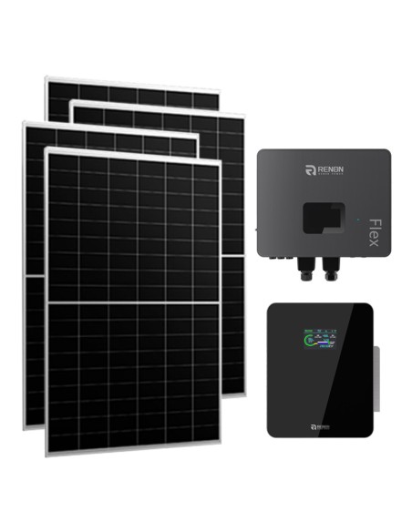 Monofase: vendita all'ingrosso Kit fotovoltaico monofase 6510W inverter 6kW IFL06 Renon Power batteria al litio Xcellent 5.12kWh