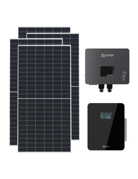 Monofase: vendita all'ingrosso Kit fotovoltaico monofase 7020W inverter 6kW IFL06 batteria al litio 5.12kWh Xcellent Renon Power