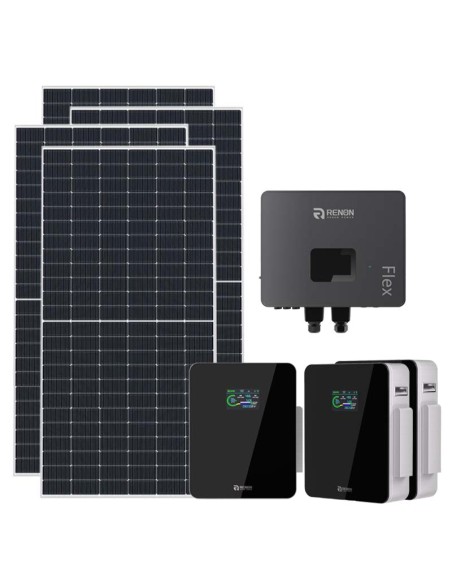 Monofase: vendita all'ingrosso Kit fotovoltaico monofase 7020W inverter 6kW IFL06 batteria al litio 15.36kWh Xcellent Renon P...