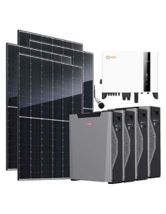 Three-phase photovoltaic kit 10400W 10kW Solis inverter Weco 5k3 XP 21.48kWh lithium battery