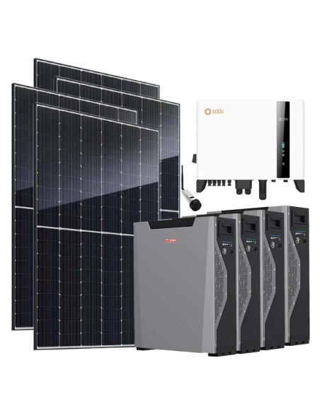 Trifase: vendita all'ingrosso Kit fotovoltaico trifase 10400W inverter 10kW Solis batteria al litio 21.48kWh Weco 5k3 XP