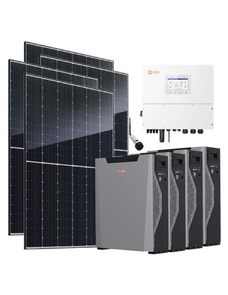 Trifase: vendita all'ingrosso Kit fotovoltaico trifase 20800W inverter 20kW Solis batteria al litio 21.48kWh Weco 5k3 XP