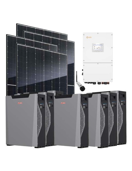 Three-phase photovoltaic kit 30160W 30kW Solis inverter Weco 5k3 XP 37.59kWh lithium battery