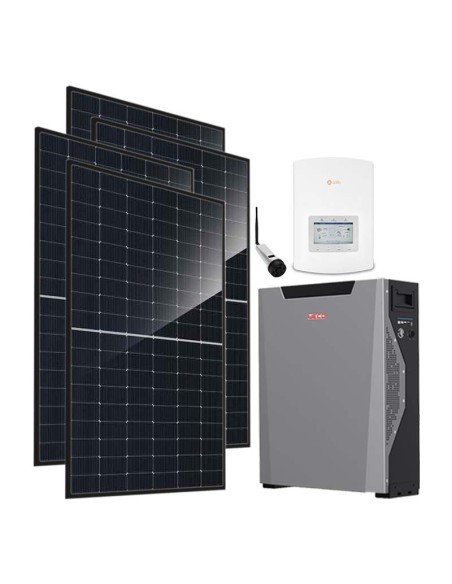 Single-phase photovoltaic kit 5520W 5kW inverter 5.3kWh Weco 5k3 XP lithium battery Solis