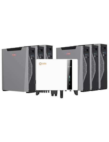 Three-phase storage system 10kW Solis inverter 32.22kWh Weco 5k3 XP lithium battery