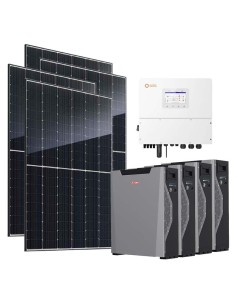 Trifase: vendita all'ingrosso Kit fotovoltaico trifase 12480W inverter 12kW Solis batteria al litio 21.48kWh Weco 5k3 XP