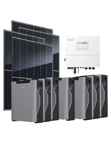 Trifase: vendita all'ingrosso Kit fotovoltaico trifase 20800W inverter 20kW Solis batteria al litio 37.59kWh Weco 5k3 XP