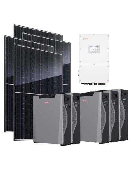 Three-phase photovoltaic kit 30160W 30kW Solis inverter Weco 5k3 XP 26.85kWh lithium battery