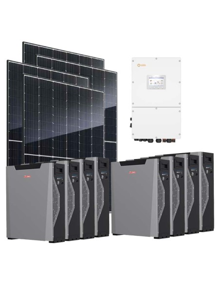 Trifase: vendita all'ingrosso Kit fotovoltaico trifase 50440W inverter 50kW Solis batteria al litio 42.96kWh Weco 5k3 XP