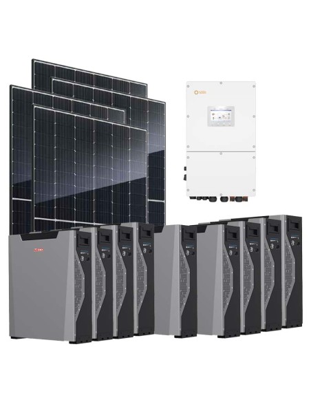Trifase: vendita all'ingrosso Kit fotovoltaico trifase 50440W inverter 50kW Solis batteria al litio 48.33kWh Weco 5k3 XP