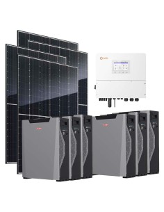 Three-phase photovoltaic kit 15600W 15kW Solis inverter Weco 5k3 XP 32.22kWh lithium battery