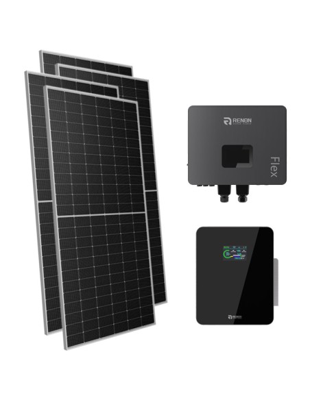 Monofase: vendita all'ingrosso Kit fotovoltaico monofase 5950W inverter 6kW IFL06 batteria al litio 5.12kWh Xcellent Renon Power