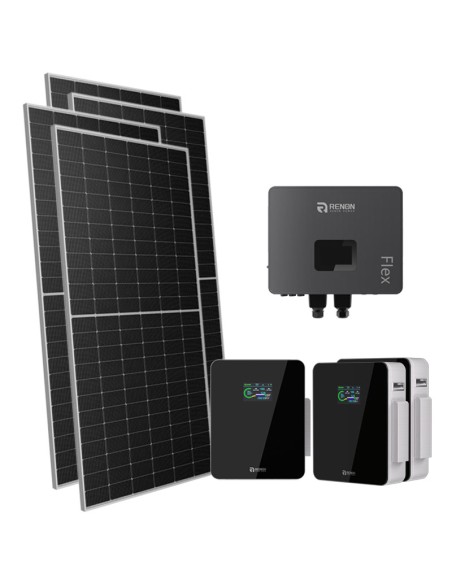 Monofase: vendita all'ingrosso Kit fotovoltaico monofase 5950W inverter 6kW IFL06 batteria al litio 15.36kWh Xcellent Renon P...