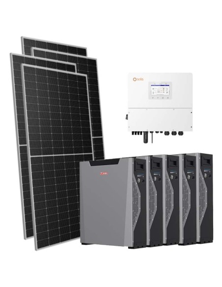 Three-phase photovoltaic kit 20230W 20kW Solis inverter Weco 5k3 XP 26.85kWh lithium battery