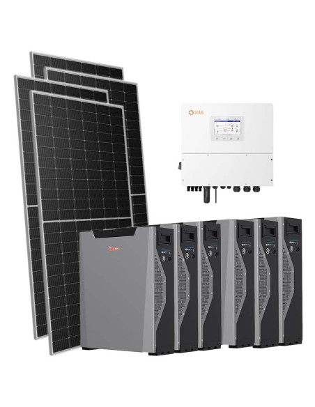 Three-phase photovoltaic kit 20230W 20kW Solis inverter Weco 5k3 XP 32.22kWh lithium battery