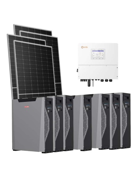 Trifase: vendita all'ingrosso Kit fotovoltaico trifase 20230W inverter 20kW Solis batteria al litio 37.59kWh Weco 5k3 XP