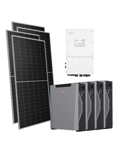 Trifase: vendita all'ingrosso Kit fotovoltaico trifase 30940W inverter 30kW Solis batteria al litio 21.48kWh Weco 5k3 XP