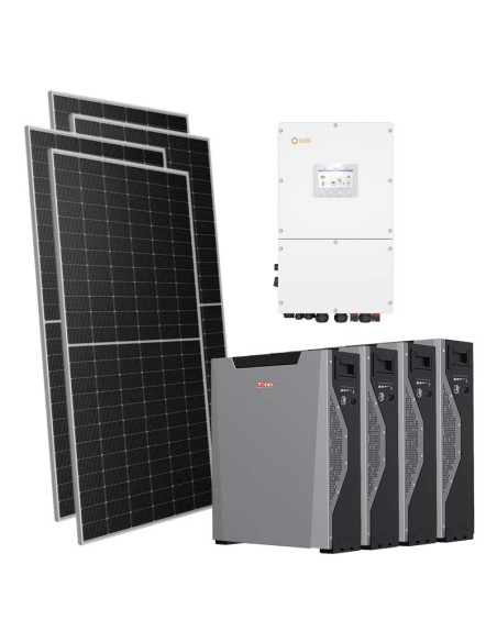 Trifase: vendita all'ingrosso Kit fotovoltaico trifase 30940W inverter 30kW Solis batteria al litio 21.48kWh Weco 5k3 XP