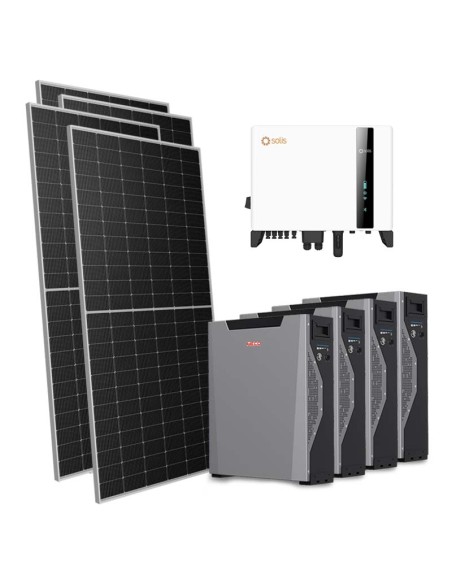 Trifase: vendita all'ingrosso Kit fotovoltaico trifase 10710W inverter 10kW Solis batteria al litio 26.85kWh Weco 5k3 XP