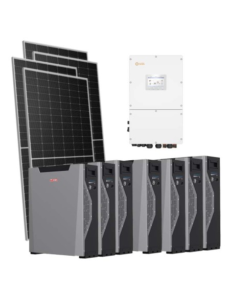 Trifase: vendita all'ingrosso Kit fotovoltaico trifase 30940W inverter 30kW Solis batteria al litio 32.22kWh Weco 5k3 XP