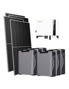 Three-phase photovoltaic kit 10710W 10kW Solis inverter 32.22kWh lithium battery Weco 5k3 XP