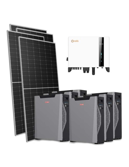 Trifase: vendita all'ingrosso Kit fotovoltaico trifase 10710W inverter 10kW Solis batteria al litio 32.22kWh Weco 5k3 XP