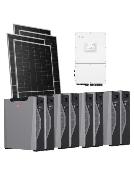 Three-phase photovoltaic kit 51170W 50kW Solis inverter Weco 5k3 XP 42.96kWh lithium battery